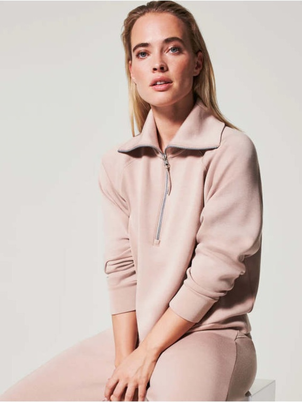 Spanx Air Essentials Half-Zip Sweatshirt in Lunar